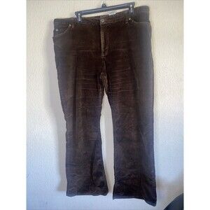 Eddie Bauer Corduroy Pants Wide Leg Baggy Flare 18 brown Hippie y2k 90s